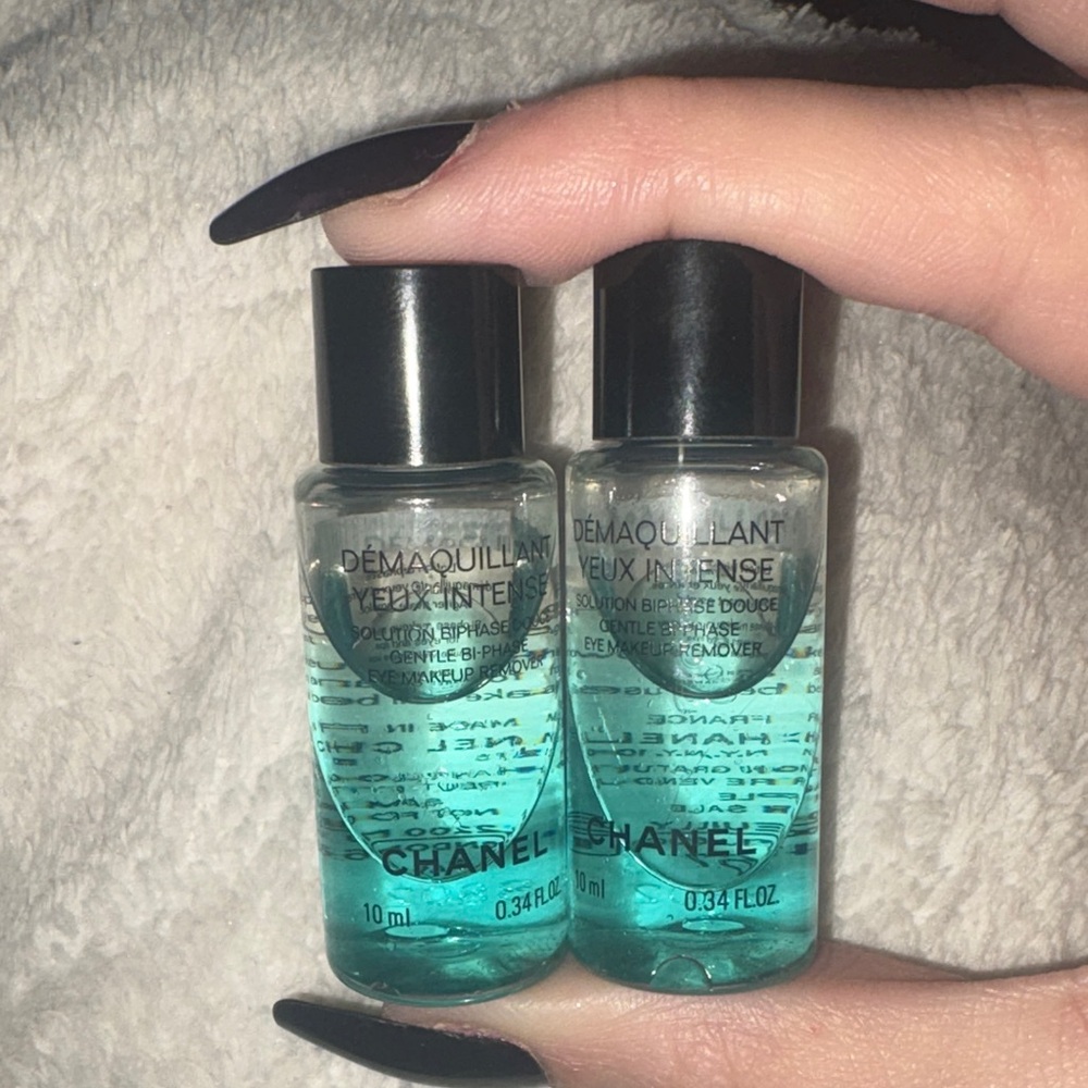 2Pcs Chanel eye makeup remover travel size bottles